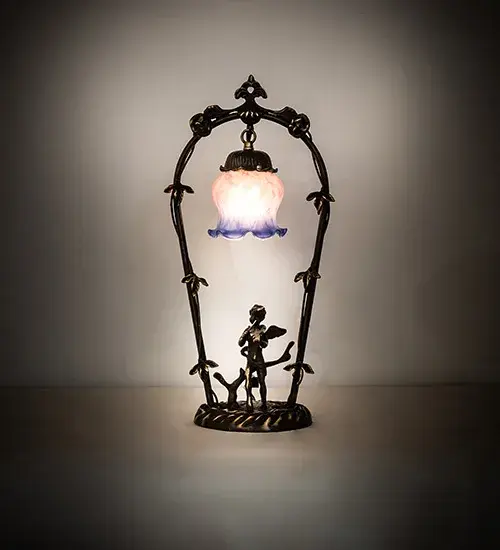 The Pink/Blue Cherub with Violin by Meyda Lighting - Image 1