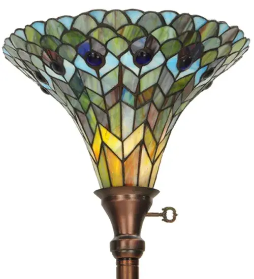 The Tiffany Jeweled Peacock by Meyda Lighting - Image 2