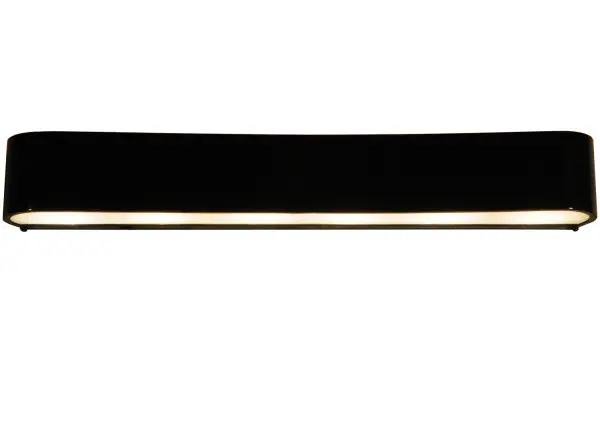 The Alappuza is a sleek linear wall sconce with rounded edges and sturdy frame featured in a Mirror Black finish and enhanced with a Statuario Idalight bottom diffuser. The sconce illuminates with 6 Customer supplied G9 JCD Halogen lamps. Handcrafted in the USA. Custom designs, finishes and sizes are available, as well as dimmable energy efficient lamping options such as LED. The sconce, which is nearly 30 inches in length, is UL and cUL listed for damp and dry locations. Collection: Alappuza Finish: Mirror Black Glass: Frosted Clear Glass Width: 3.75" Height: 4.00" Length: 29.75" Weight: 7.50 lb Extension from Wall: 29.75" Number of Bulbs: 6 Maximum Wattage: 25.00 W Bulb Type: JCD Bulb Base: G9 Material: Steel Country of Origin: USA Safety Listing: Damp Safety Rating: Damp