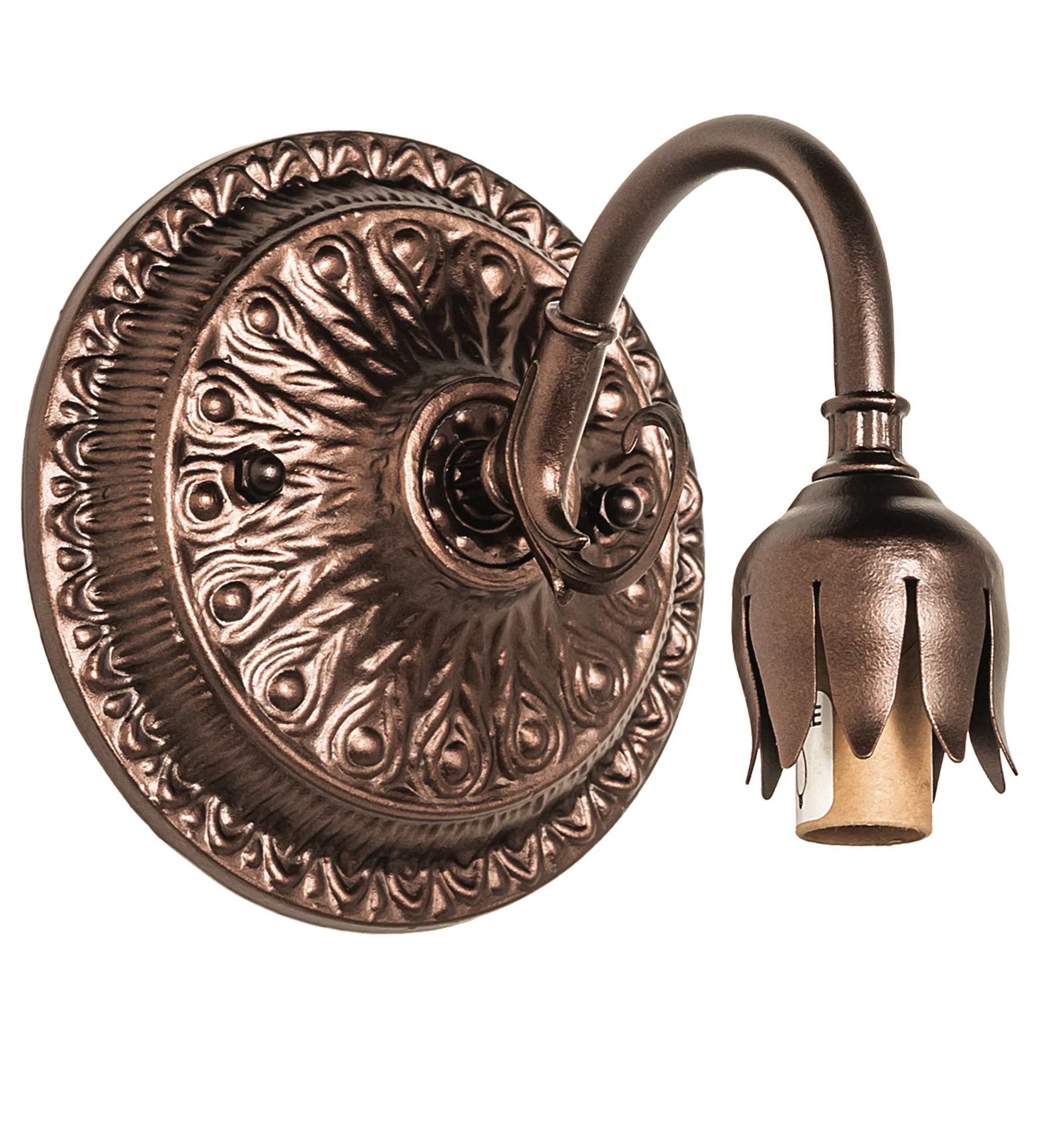 Pond Lily One Light Wall Sconce in Mahogany Bronze