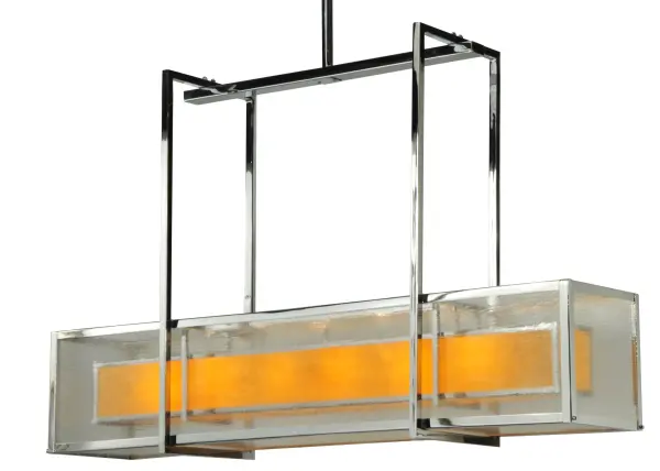 Rendering an appealing architectural look; this structural linear design features Clear Seeded Glass that encases a Tawnyrock Idalight diffuser with a frame offered in a Polished Chrome finish. Custom crafted in Upstate New York at our manufacturing facility; the Quadrato Lange 54-inch fixture is available in custom sizes; styles; colors and dimmable lamping options such as LED. This fixture is UL and cUL listed for dry and damp locations.