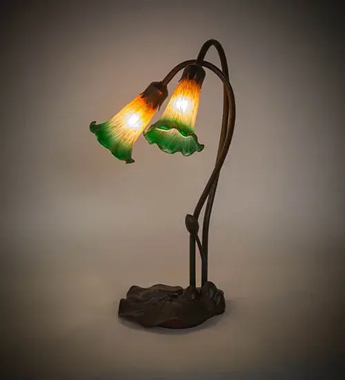 The Amber/Green Pond Lily by Meyda Lighting - Image 1