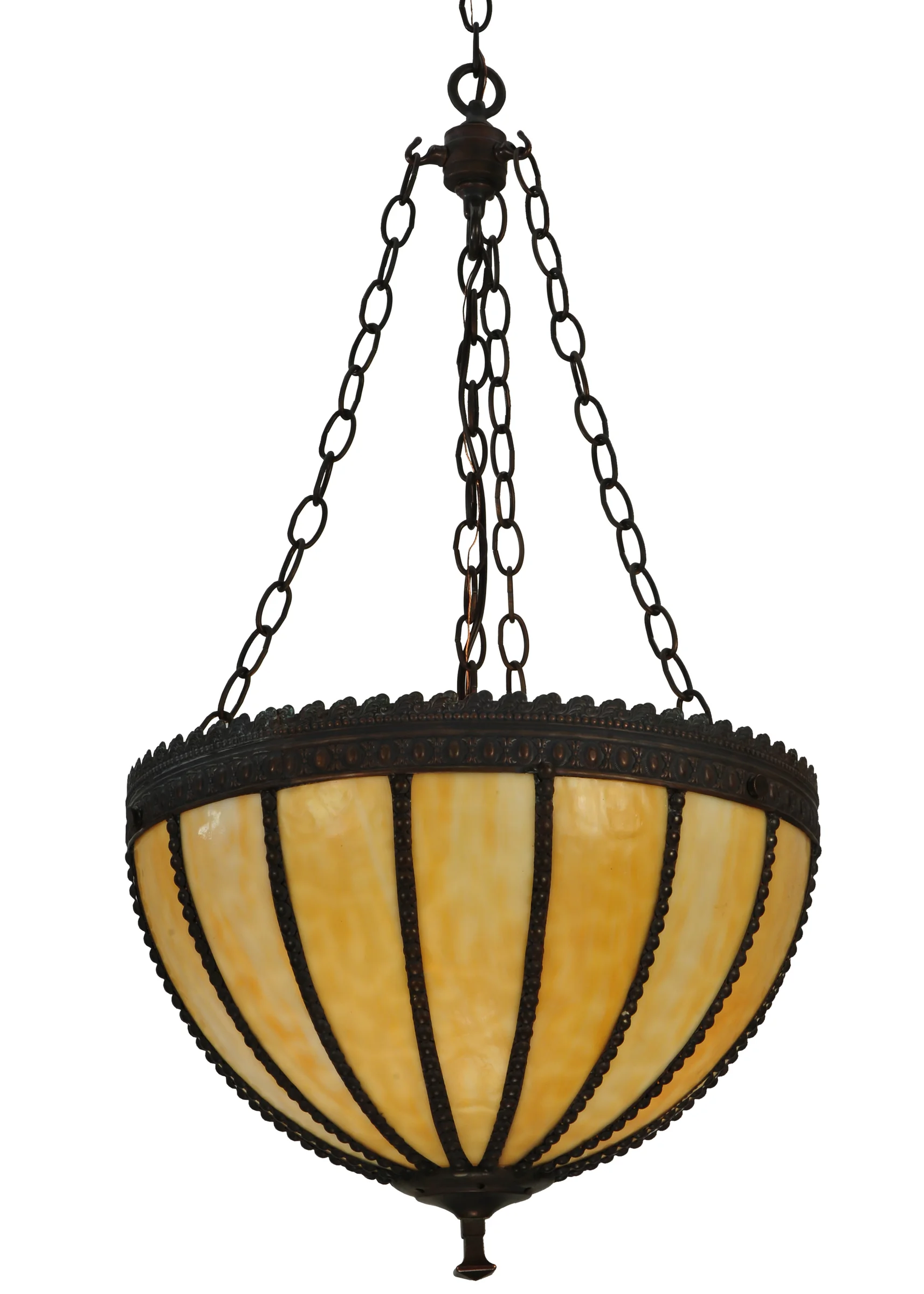 17"W Gothic Beige Inverted Pendant