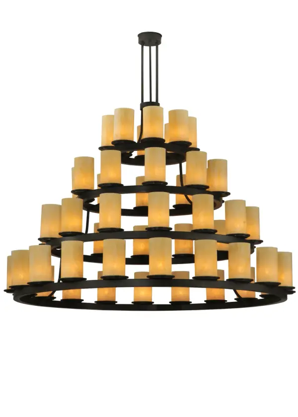Every Meyda Tiffany item is a unique handcrafted work of art. Natural variations in the wide array of materials that we use to create each Meyda product make every item a masterpiece of its own. Photographs are a general representation of the product. Colors and designs will vary. Collection: Horizon Gold Finish: Timeless Bronze Glass: Sahara Taupe Idalight Width: 72.00" Height: 75.00" Length: 72.00" Weight: 210.00 lb Number of Bulbs: 52 Maximum Wattage: 40.00 W Bulb Type: BA9 Bulb Base: E12 Material: Steel Country of Origin: USA Safety Listing: Damp Safety Rating: Damp