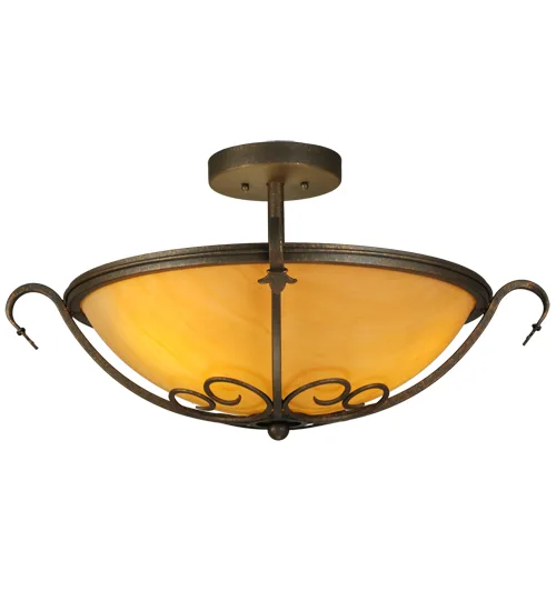 24" Wide Alaine Semi-Flushmount