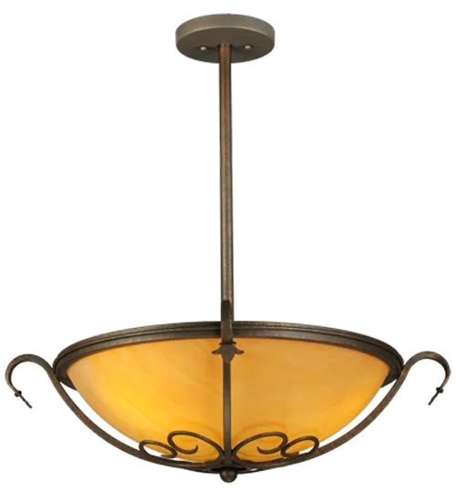 24" Wide Alaine Semi-Flushmount