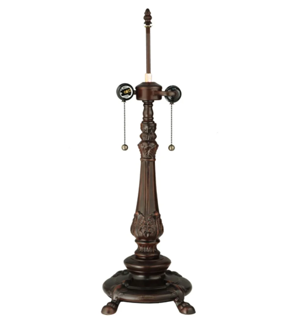 19" High Wisteria 2 Light Footed Table Base