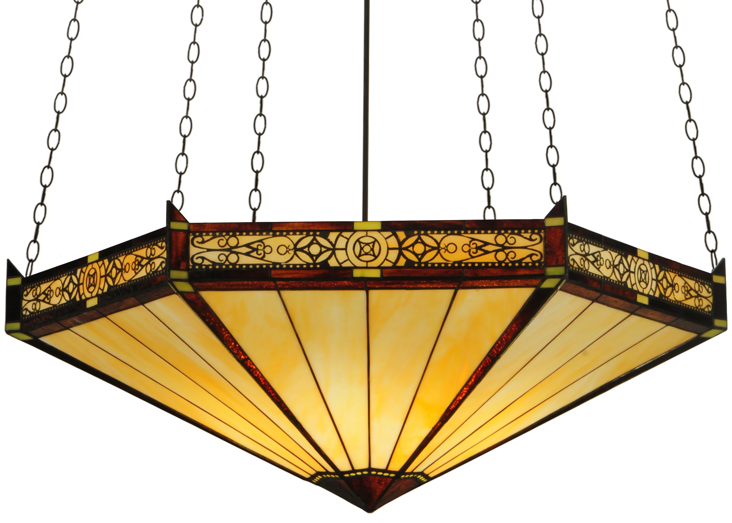Peaches Six Light Inverted Pendant in Mahogany Bronze