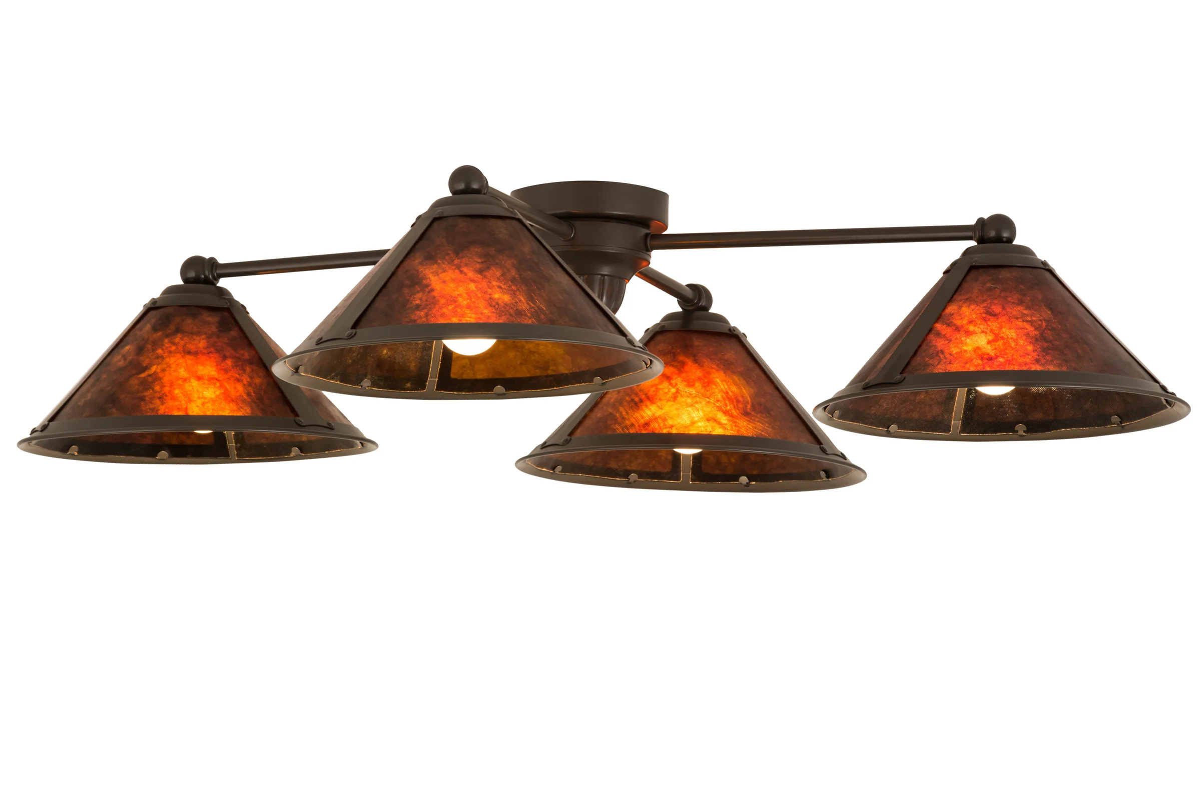 Sutter Four Light Flushmount in Timeless Bronze