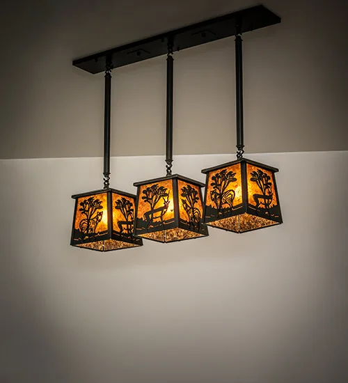 37" Long Serengeti 3 Light Island Pendant