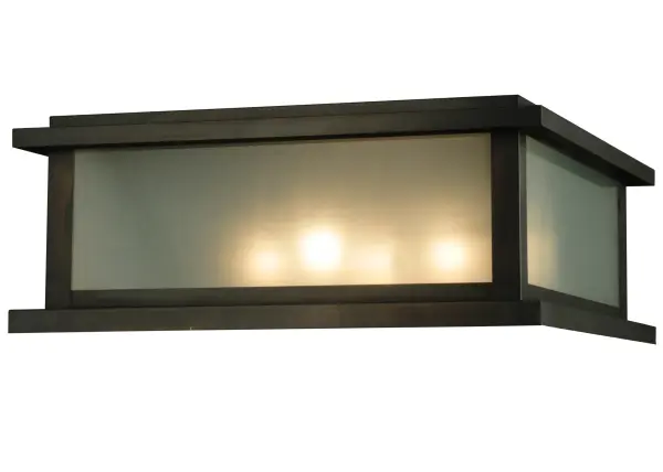 Inspired by the popular Mission revival movement; this handsome minimalist design features welcoming light-evoked through stunning Clear Frosted Glass. The attractive lens is enhanced with hardware and straight line accents offered in a Craftsman Brown finish. This Pier Mount; which can illuminate a pier; deck; patio or column; is ideal for fine interiors and exteriors. Handcrafted by highly skilled artisans in our 180;000 square foot manufacturing facility at the foothills of New York's Adirondack Mountains. Custom colors; sizes; and styles are available. Dimmable energy efficient options such as LED are offered. The 30-inch square fixture is UL and cUL listed for damp and dry locations.