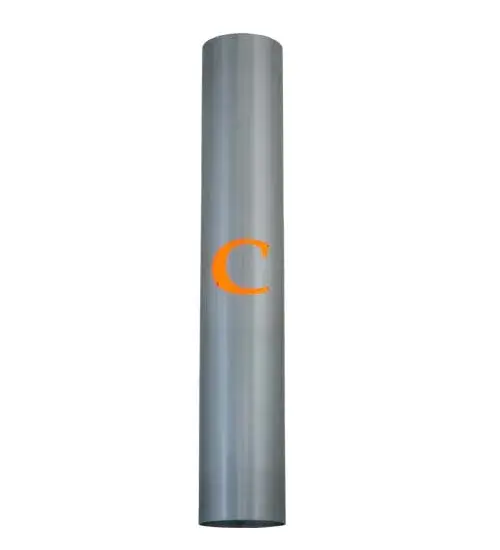 This modern; industrial-styled wall sconce is personalized with the C monogram featured in Orange on a Brushed Aluminum metal structure. The sleek; cylindrical fixture is perfect for installation on walls and facades throughout interiors and covered exterior spaces. The ADA-compliant Personalized C" wall sconce is included in our American-made; American-designed; handcrafted Personalized collection and is manufactured in Yorkville; New York. The fixture is UL and cUL listed for dry and damp locations. You can order this lighting fixture by calling us and adding your business logo or monogram for your next project. Please call for pricing and lead time. The fixture is featured in the Marriott Courtyard Hotel in New Orleans." - alternate view