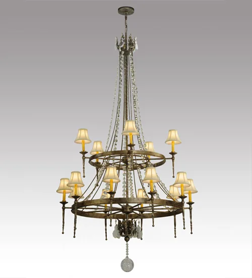48" Wide Amaury 15 Light Two Tier Chandelier