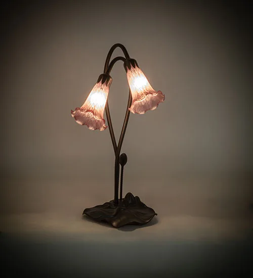 16" High Lavender Pond Lily 2 LT Accent Lamp