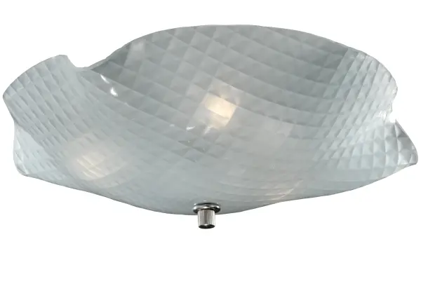 The elegant high-fired Atelier Clear Glass ceiling fixture features a Wrinkled-styled profile and a unique Windowpane textured Satin finished design. The flushmount makes the perfect centerpiece on the ceiling or wall of nearly any room; including dining rooms; living spaces; and hallways. It is a true work of art. Ideal for homes; modern restaurants; and those that appreciate a work of beauty. Traditional workmanship; high-fire kilns; and original tools are used to create art glass in the old world tradition and inspired by modern homes from Westchester County; New York; to Highland Park; Chicago; Illinois; to Northern California. The Atelier Windowpane Organic Art ?Glass Flushmount is featured in our American-made; American-designed; handcrafted Organic Art Glass Lighting Collection and manufactured in Yorkville; New York.