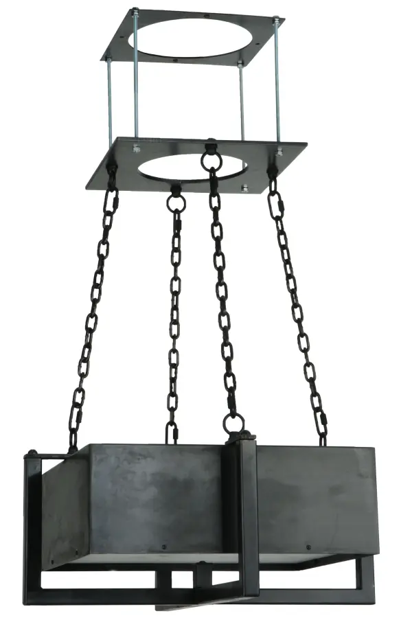 Extraordinary custom luminaires are created from our broad palette of colors; materials; designs and sizes to satisfy the most challenging aesthetic and functional demands of your lighting project. The Quadrato Brew Pendant does not include electrification as it was installed below an existing original high bay lighting fixture in Stone Brewing World Bistro & Gardens; operated by one of the nation's largest microbreweries and based in San Diego County. We can model illuminance specifications; including dimmable energy efficient and standard lamping options; to meet your requirements. Handcrafted in our Yorkville; NY manufacturing facility; the Pendant features a Statuario Idalight diffuser complemented with Natural Steel hardware and frame.
