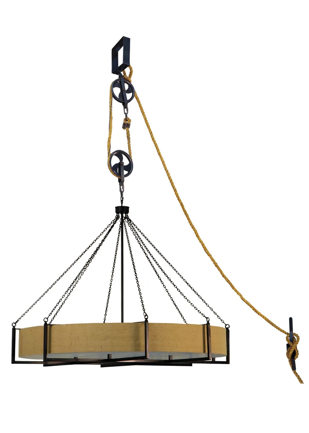 Cilindro 12 Light Inverted Pendant in Natural Steel