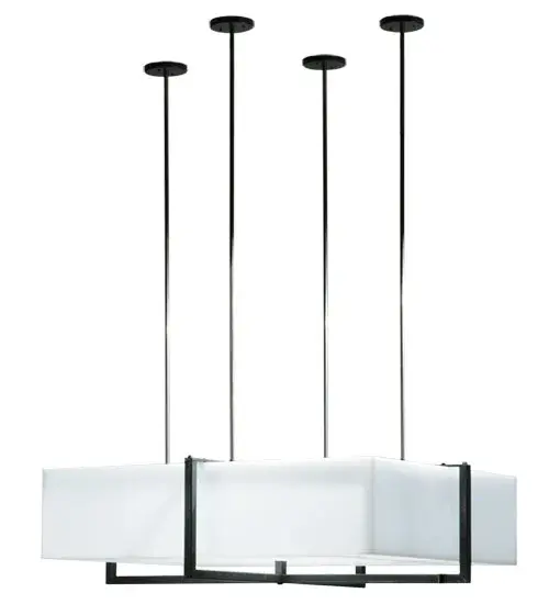 Extraordinary custom luminaires are created from our broad palette of custom options to satisfy the most challenging aesthetic and functional demands of your lighting project. Quadrato Brew Pendant does not include electrification as it was installed below an existing original high bay lighting fixture in Stone Brewing World Bistro & Gardens; operated by a leading microbreweries and based in San Diego County. We model illuminance specifications and dimmable lamping options; to meet your requirements. Handcrafted in Yorkville; NY; the Pendant features a linear Statuario Idalight diffuser with Natural Steel hardware and frame. - alternate view