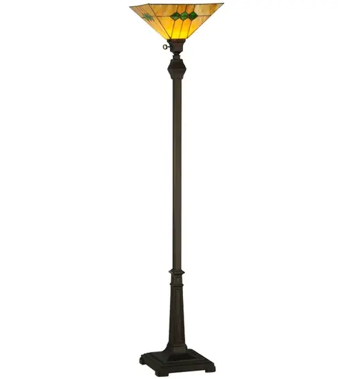 62" High Martini Mission Torchiere - Image 1