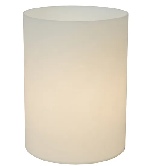 6"W X 8"H X 1/8"TK Cylinder White Acrylic Shade