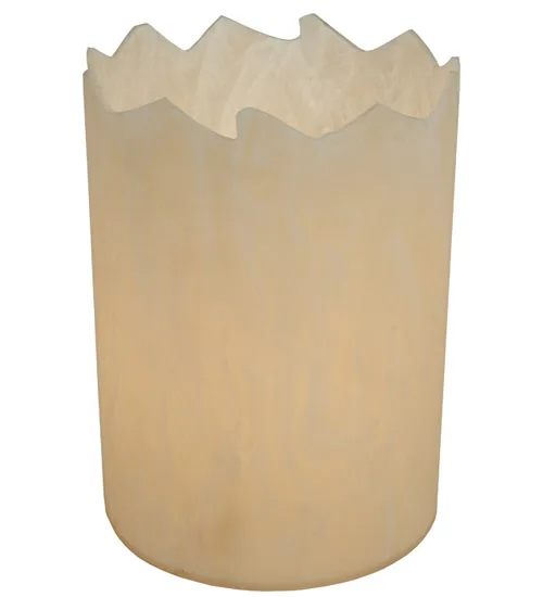 6"W X 8"H X 1/8"TK Cylinder Alabaster Swirl Acrylic Uneven Top Shade