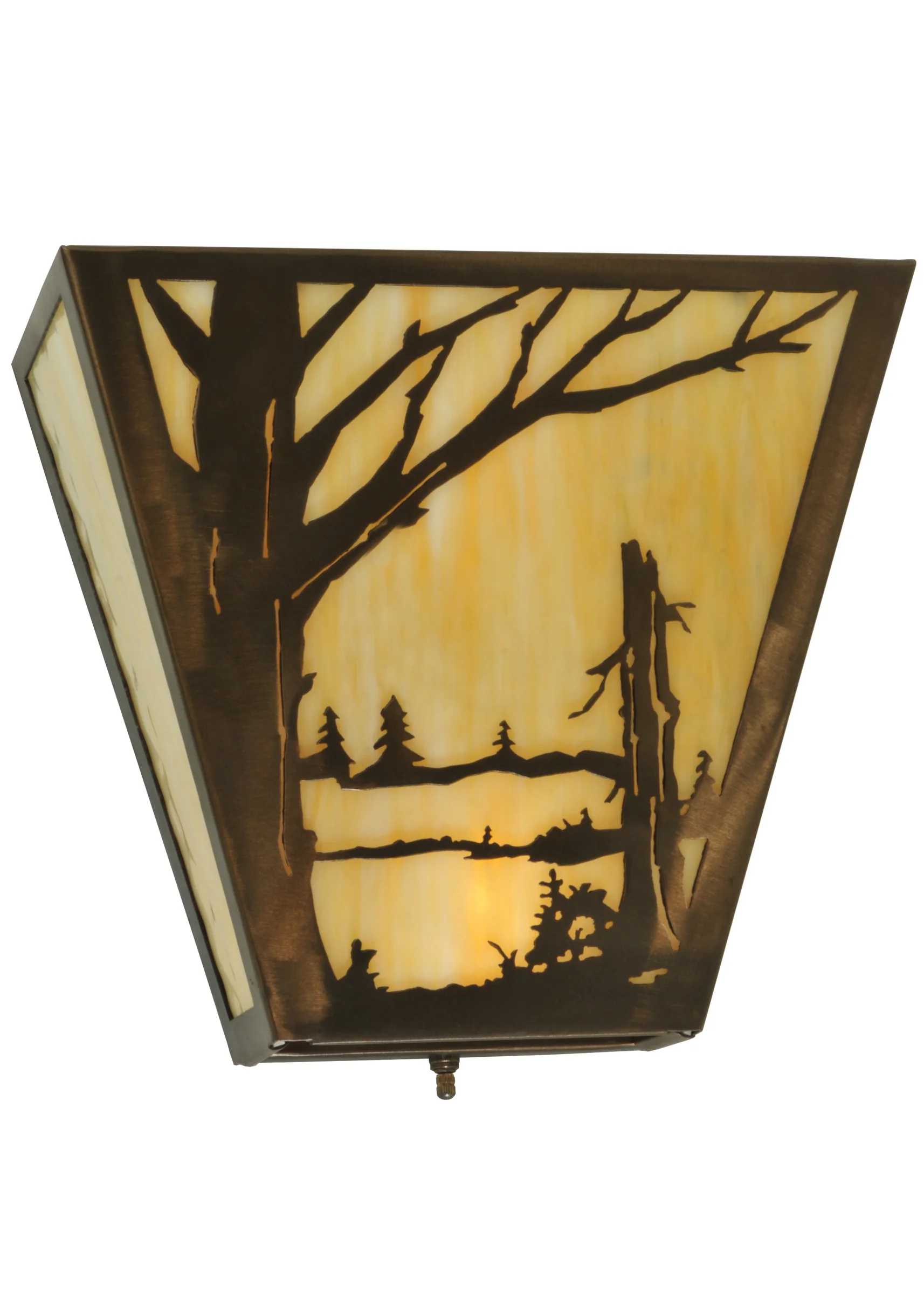 13"W Quiet Pond Left Wall Sconce