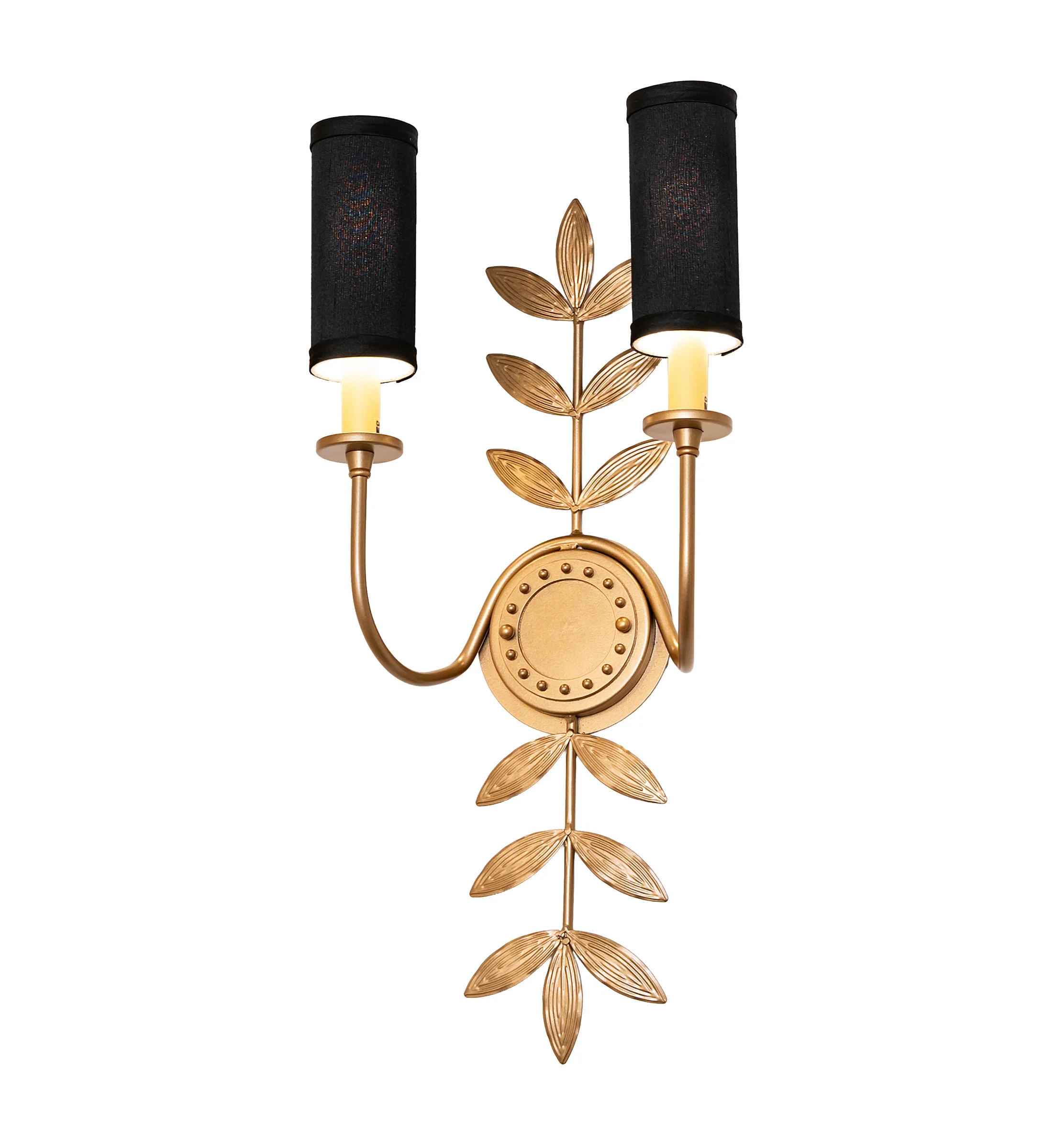 Sunflower Two Light Wall Sconce in Gold Metallic