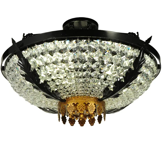 24" Wide Chrisanne Crystal Flushmount