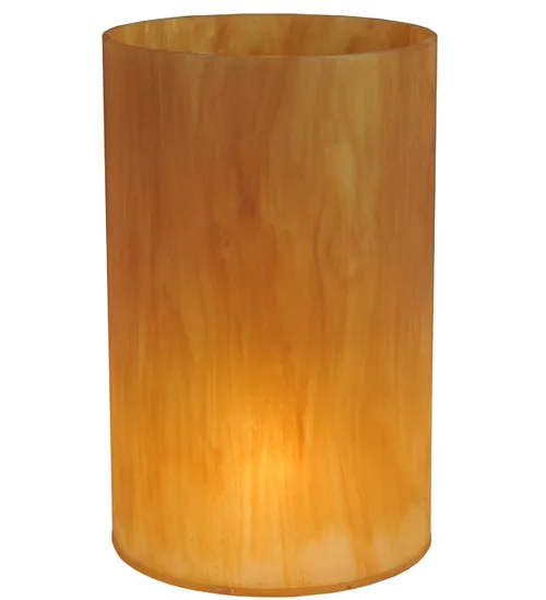 3.75"W X 6"H X 1/8"TK Cylinder New Amber Mica Acrylic Shade