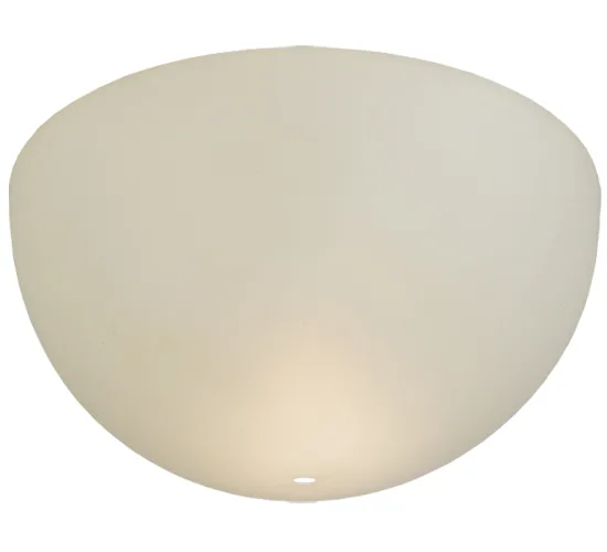 12"W X 6"H X 1/4"TK Bowl White Acrylic Shade