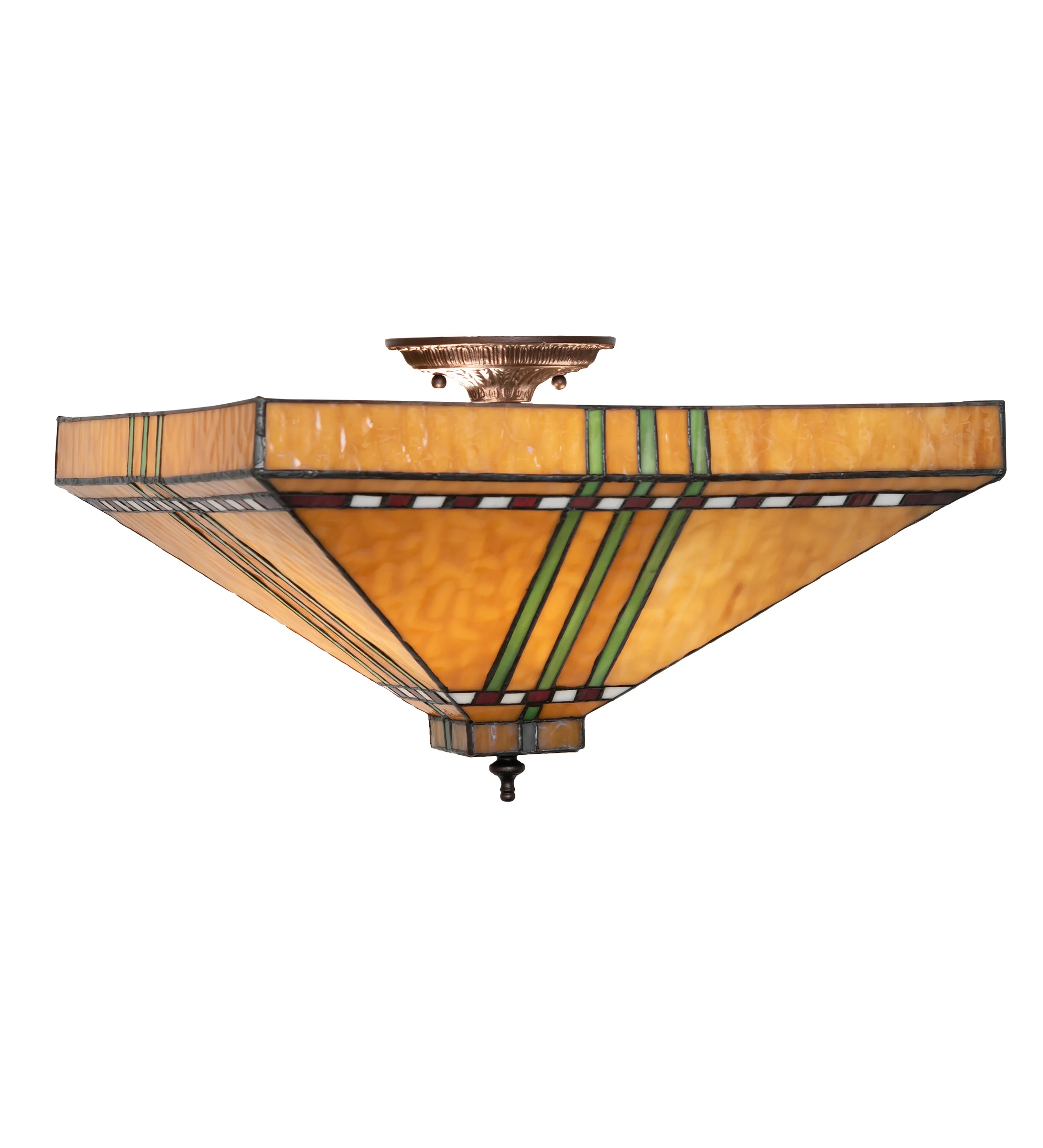 17" Square Prairie Corn Flushmount