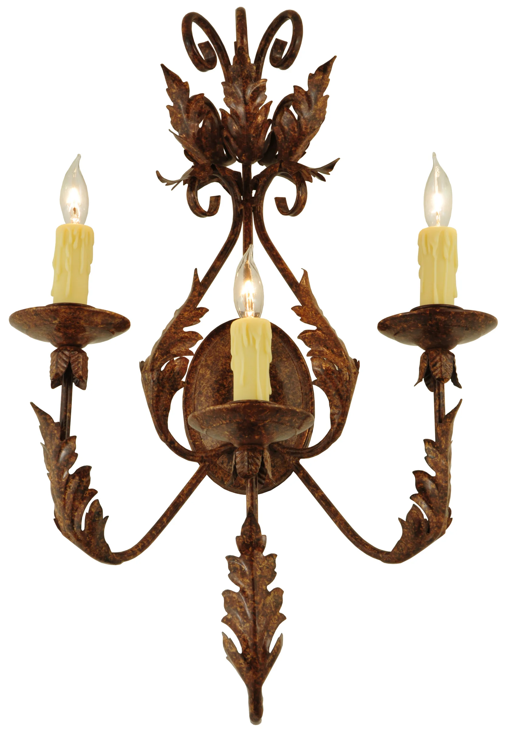16.5"W French Elegance 3 LT Wall Sconce