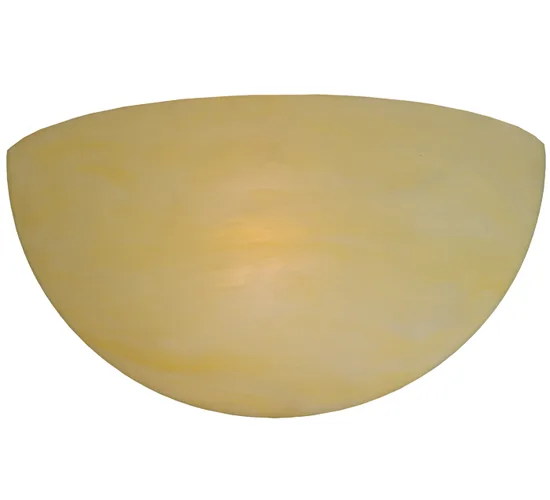 12"W X 6"H X 3.75"D Half Bowl Honey Onyx Acrylic Shade
