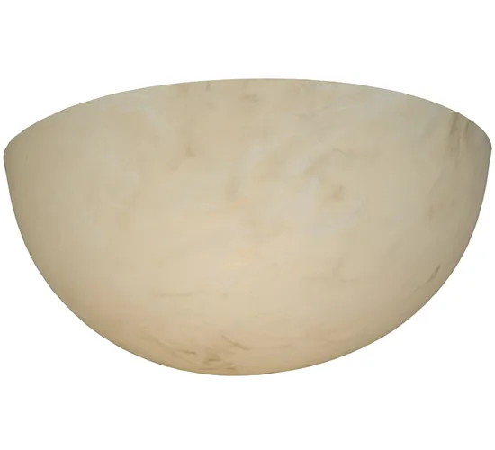 12.75"W X 5.5"H X 5.5"D Half Bowl White Swirl Acrylic Shade