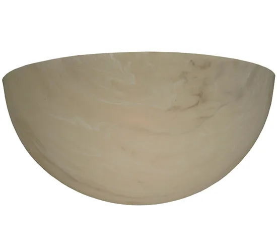 12.25"W X 5.75"H X 5.75"D Half Bowl Alabaster Acrylic Shade