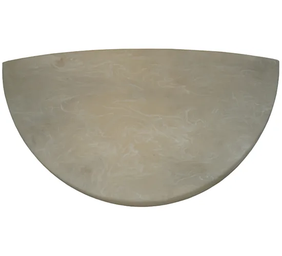 11.75"W X 6"H X 4"D Half Bowl Alabaster Acrylic Shade