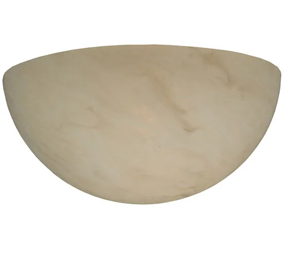 12.5"W X 5.75"H X 5.75"D Half Bowl Alabaster Acrylic Shade