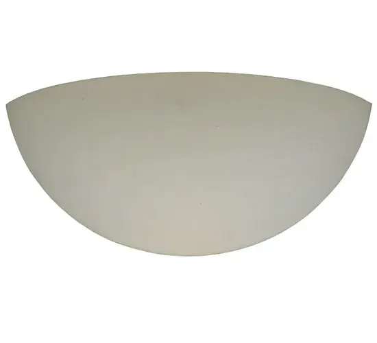 16.75"W X 7"H X 5"D Half Bowl White Acrylic Shade
