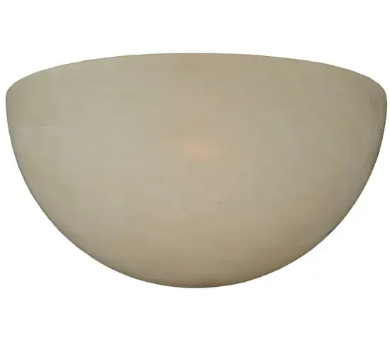 12"W X 6"H X 6"D Half Bowl White Swirl Acrylic Shade