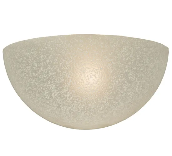 12.25"W X 5.75"H X 5.75"D Half Bowl White Spackle Acrylic Shade