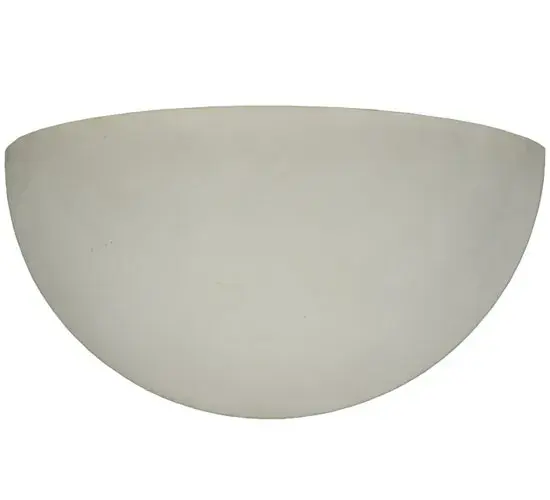12"W X 6"H X 4"D Half Bowl White Acrylic Shade