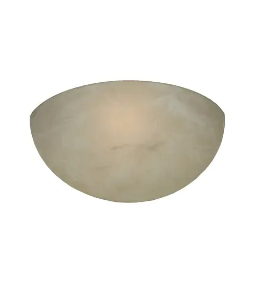 12"W X 6"H X 4"D Half Bowl White Swirl Acrylic Shade - alternate view