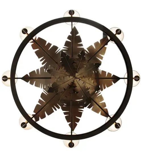 60" Wide Banana Bamboo 6 Light Chandelier - Image 7