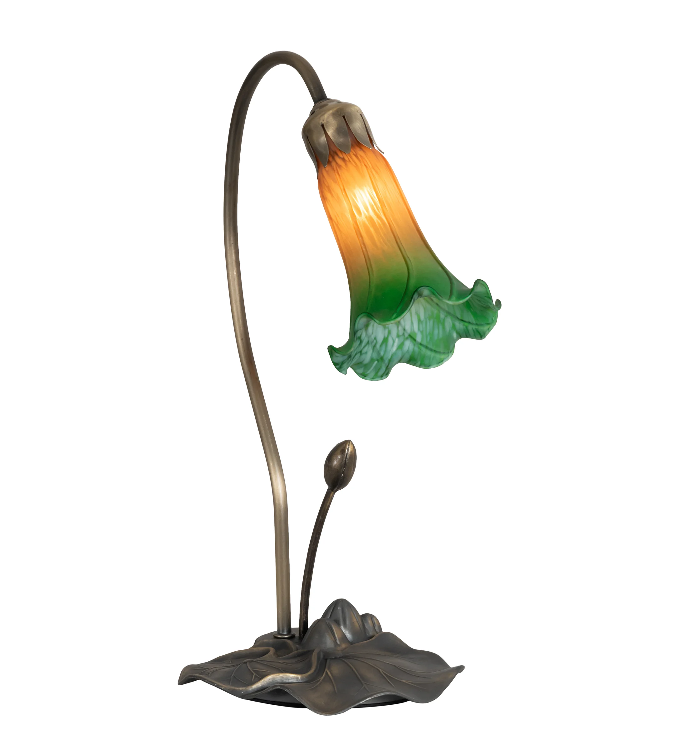 Amber/Green One Light Accent Lamp in Mahogany Bronze
