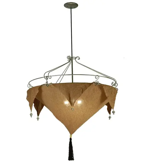 32"W Strathallan Double Tree Fabric Inverted Pendant - Image 2