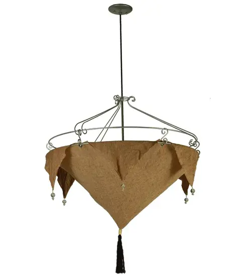 32"W Strathallan Double Tree Fabric Inverted Pendant - Image 3