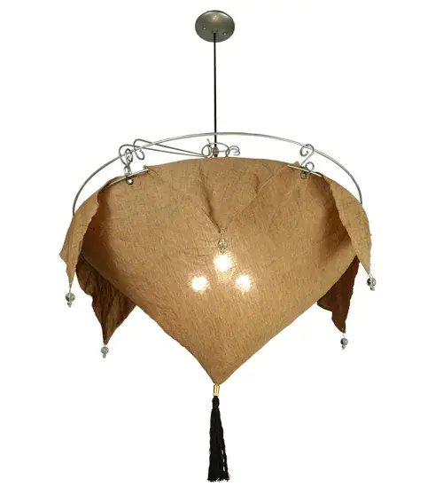 32"W Strathallan Double Tree Fabric Inverted Pendant - Image 6