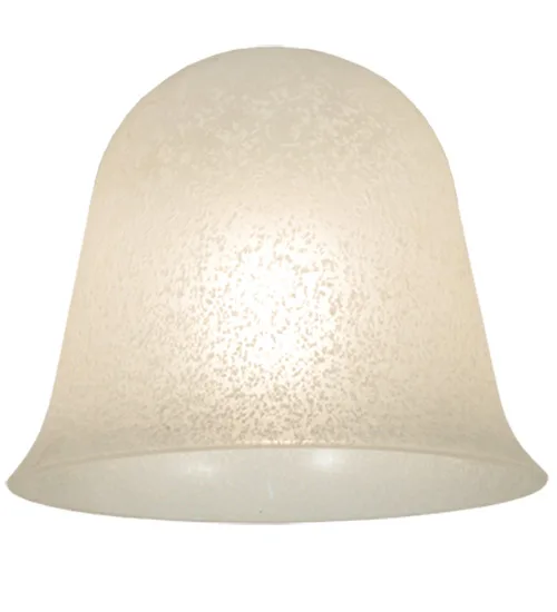 6 1/8"W X 5"H X .25"TK Ida Bell White Spackle Acrylic Shade