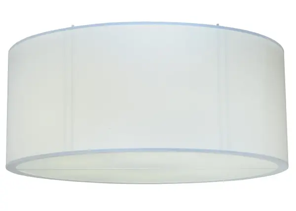 Designed with a sophisticated rotund profile, this versatile, elegant ceiling fixture blends with any decor. This clean architecturally designed shade features White Linen Textrene which is enhanced with a Statuario Idalight bottom diffuser and complemented with a frame and hardware in a handsome Satin Nickel powder coat finish. Handcrafted in our 180,000 square foot manufacturing facility in Yorkville, New York, this transitional styled fixture is available in a wide range of custom choices including various designs, colors, sizes and dimmable energy efficient lamping options. UL and cUL listed for damp and dry locations. Collection: Cilindro Finish: Nickel Glass: White Linen Textrene Width: 60.00" Height: 26.00" Length: 60.00" Weight: 44.00 lb Extension from Wall: 58.50" Number of Bulbs: 6 Maximum Wattage: 12.00 W Bulb Type: A19 Bulb Base: GU24 Light Source: LED Material: Steel Country of Origin: USA Safety Listing: Dry Safety Rating: Dry Energy Efficient LED