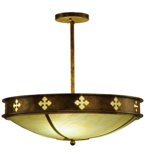 20"W Byzantine Semi-Flushmount